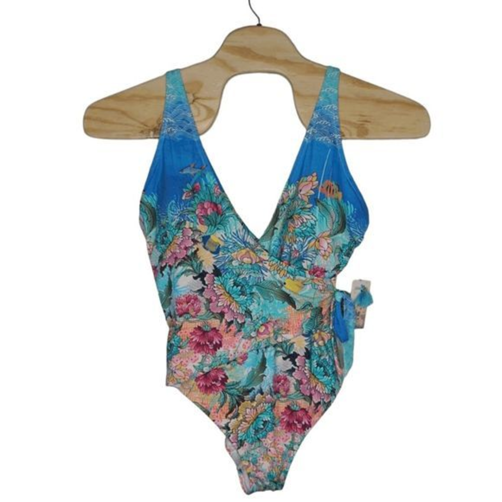 $198 NWOT Johnny Was‎ Women's Mixi One Piece Swimsuit 2XL OL64090723